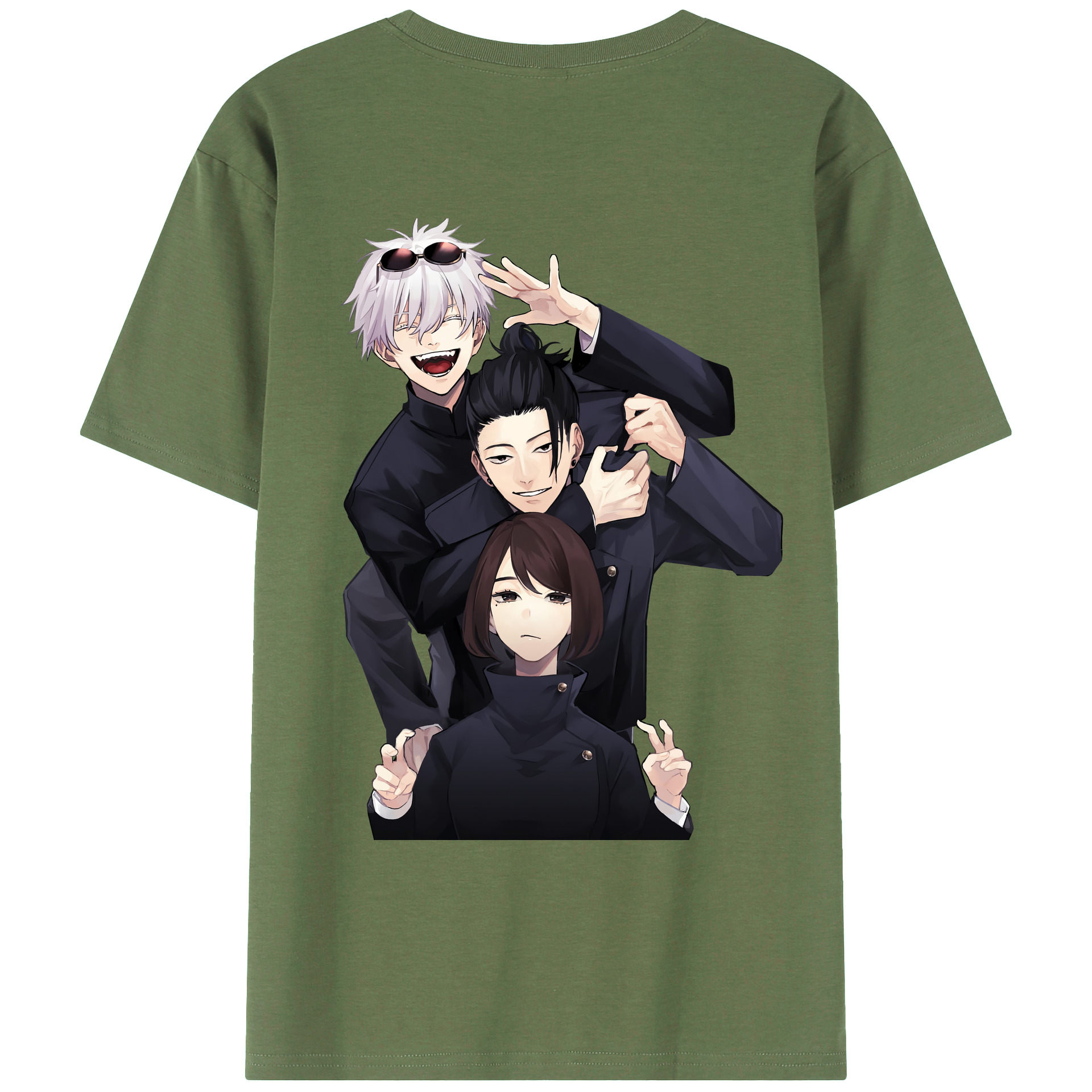 （画像用） 呪術廻戦 Jujutsu Kaisen 綿100％ メンズ半袖Tシャツ（バックプリント） 通気性
